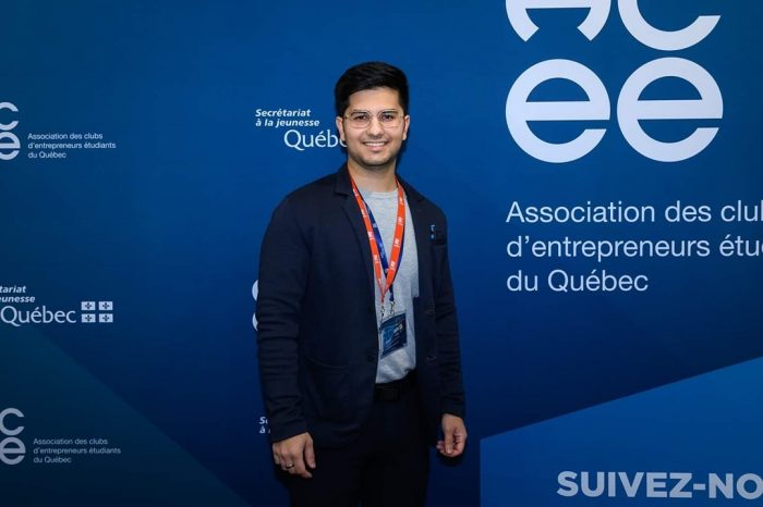 Mohammad Daneshmandnia, représentant du Club entrepreneur étudiant du collège de Rosemont